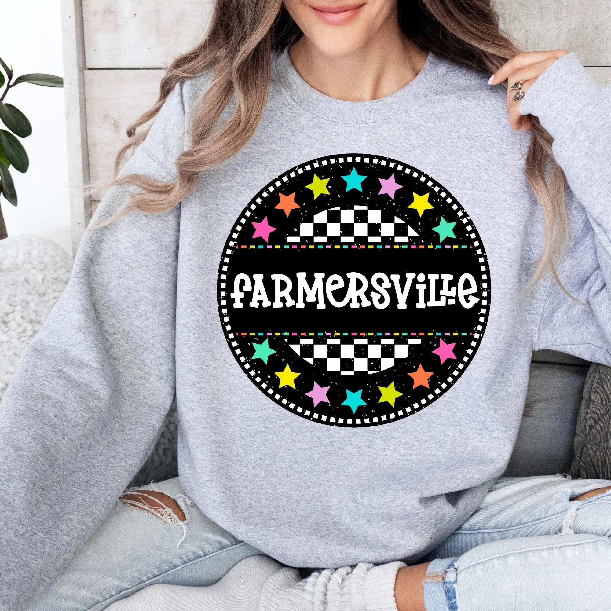 Farmersville Circle Star Mascot DTF Transfer - Merch Girls