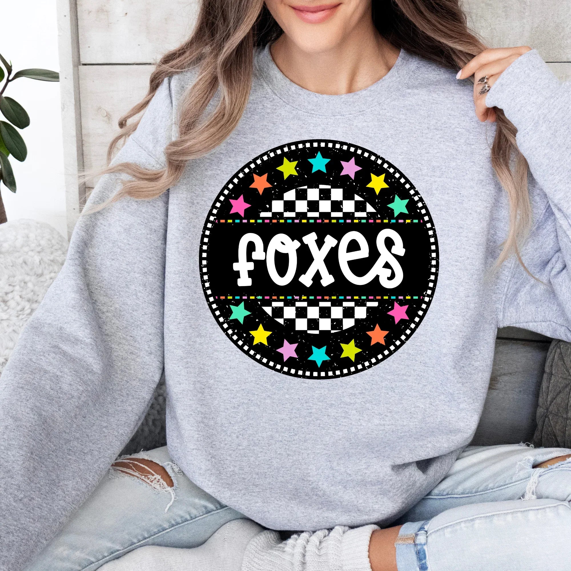 Foxes Circle Star Mascot DTF Transfer - Merch Girls