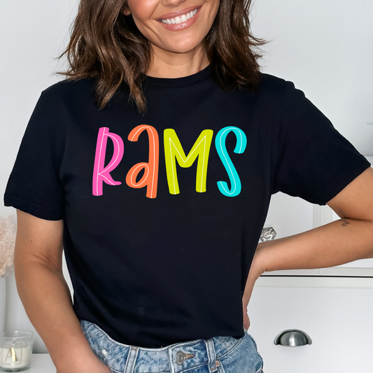 Rams Colorful DTF Transfer