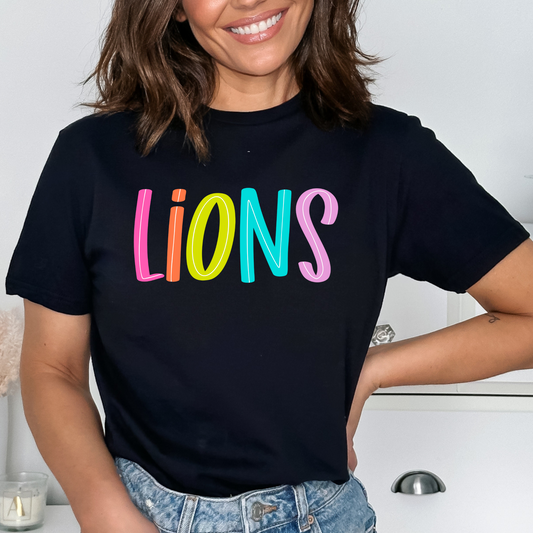 Lions Colorful DTF Transfer