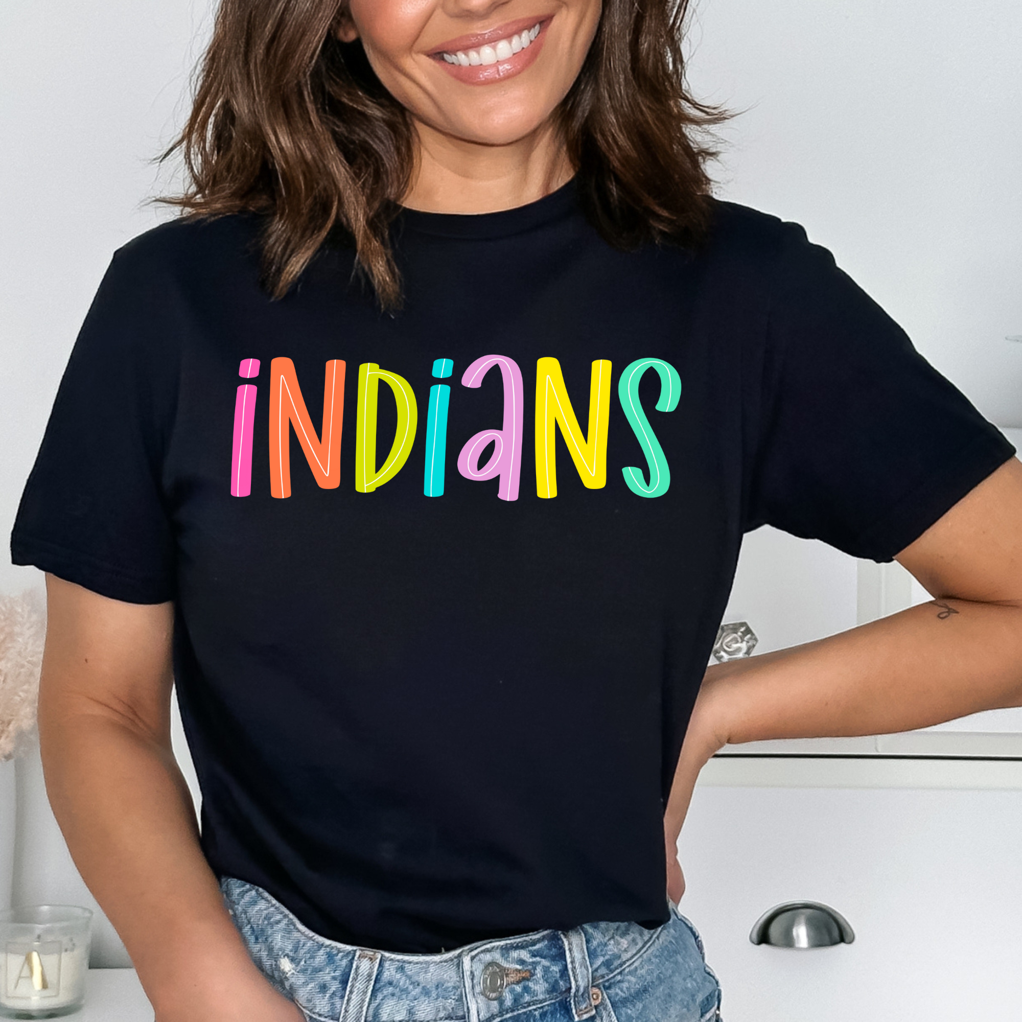 Indians Colorful Graphic Tee