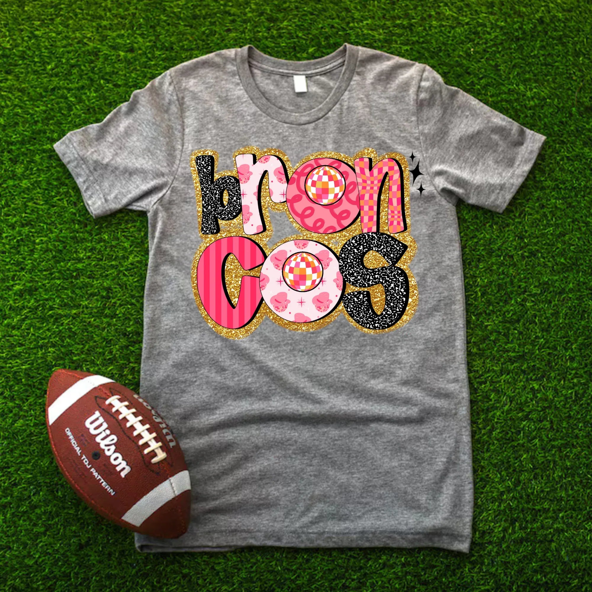 Broncos Pink Retro DTF Transfer - Merch Girls