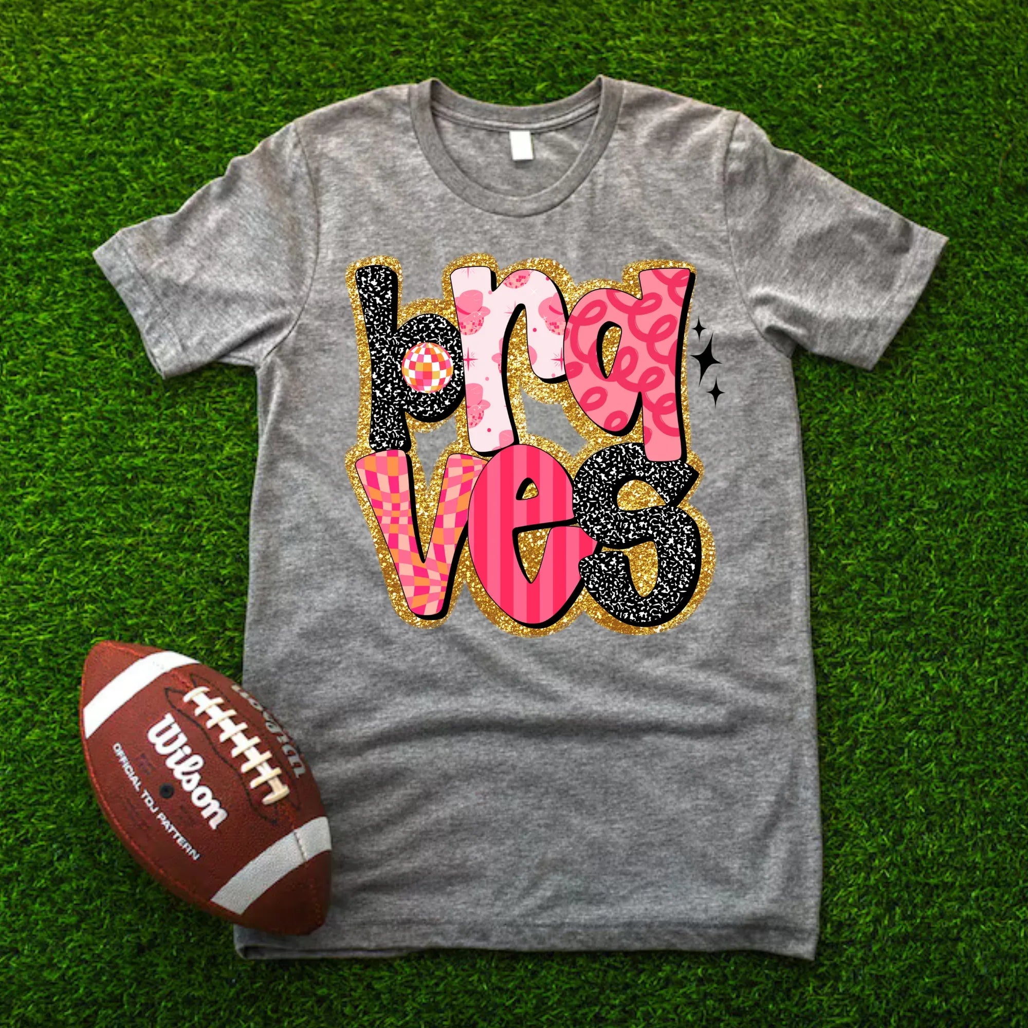 Braves Pink Retro DTF Transfer - Merch Girls