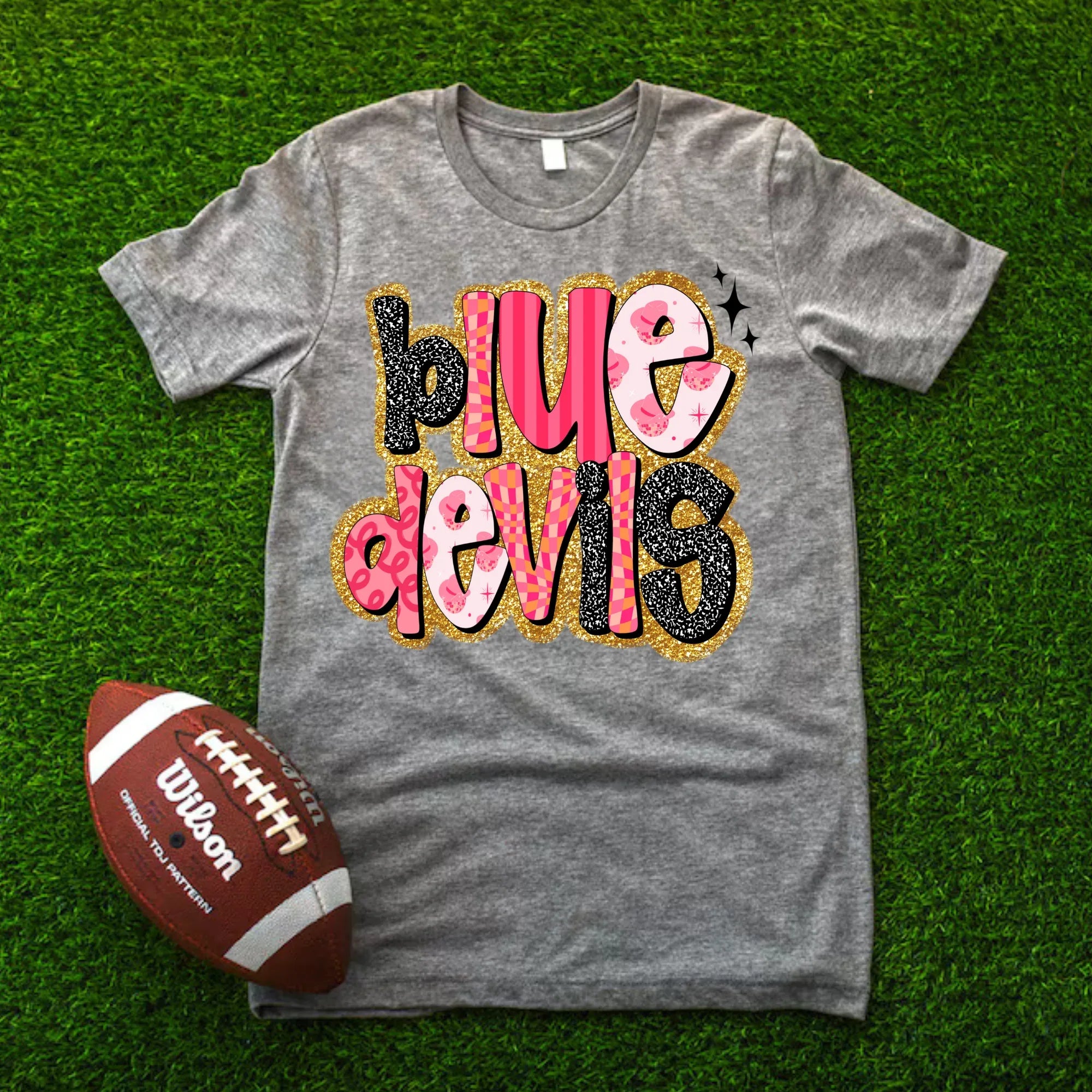 Blue Devils Pink Retro DTF Transfer - Merch Girls
