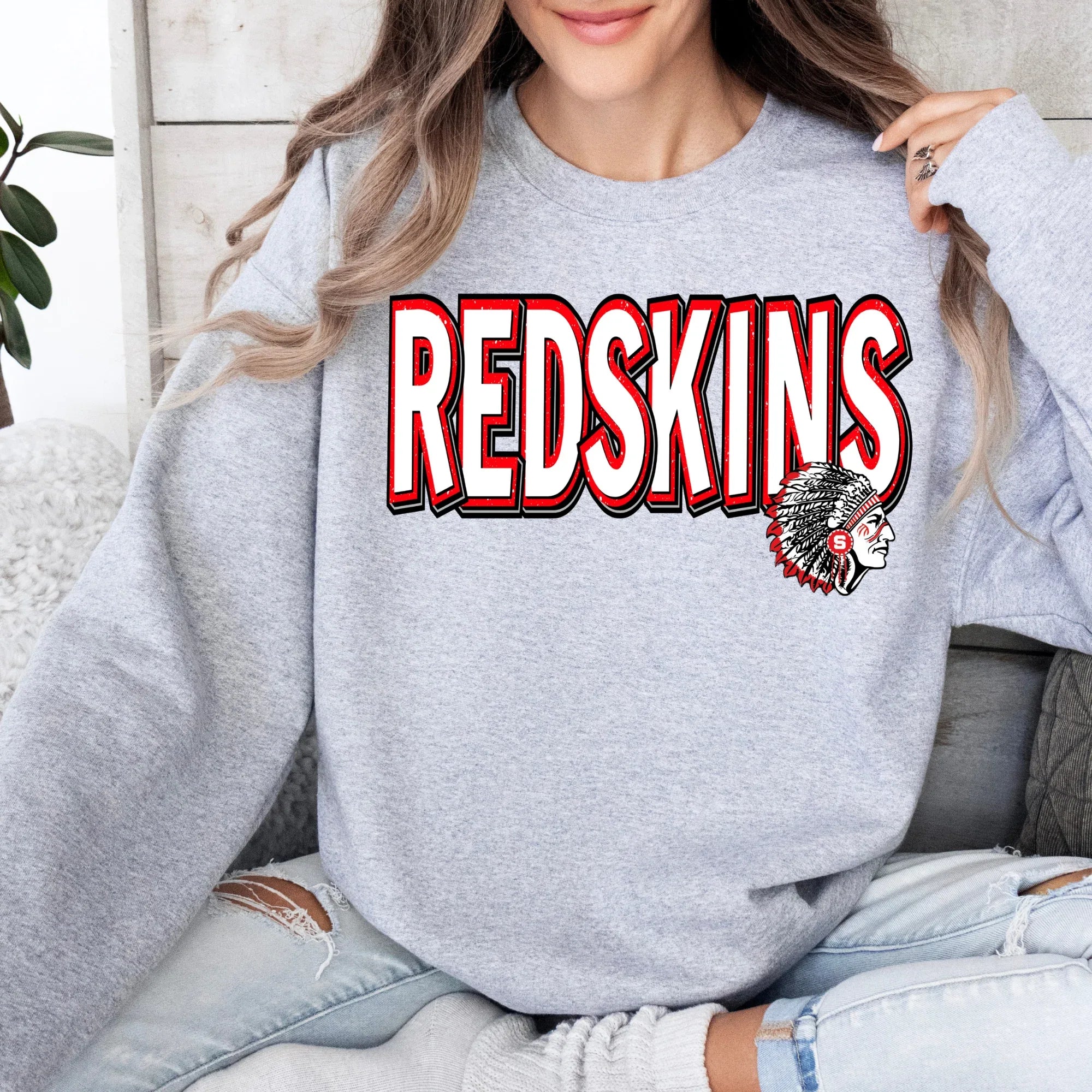 Redskins Checkered DTF Transfer - Merch Girls
