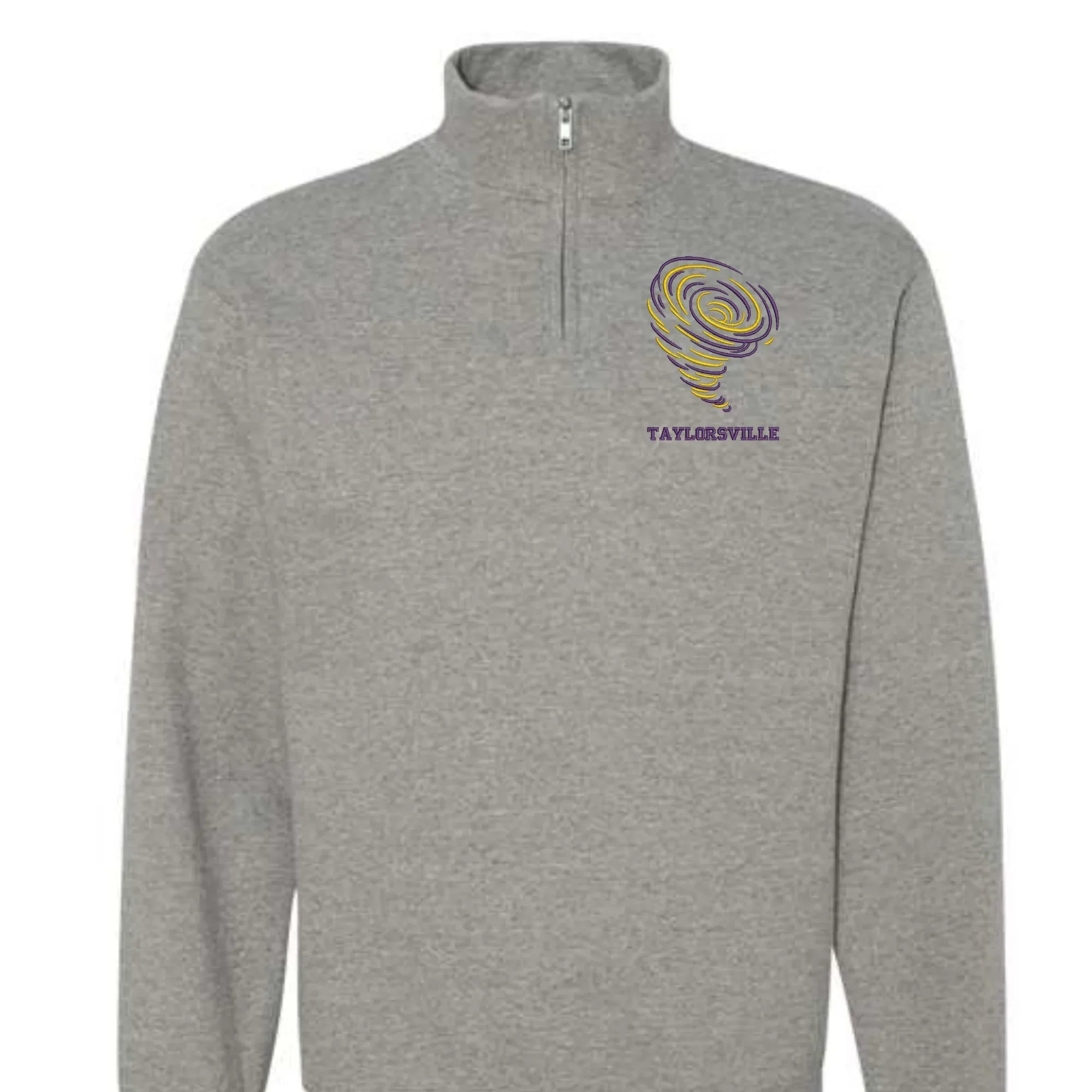 Taylorville Embroidered Quarter Zip Fleece Sweatshirt - Merch Girls