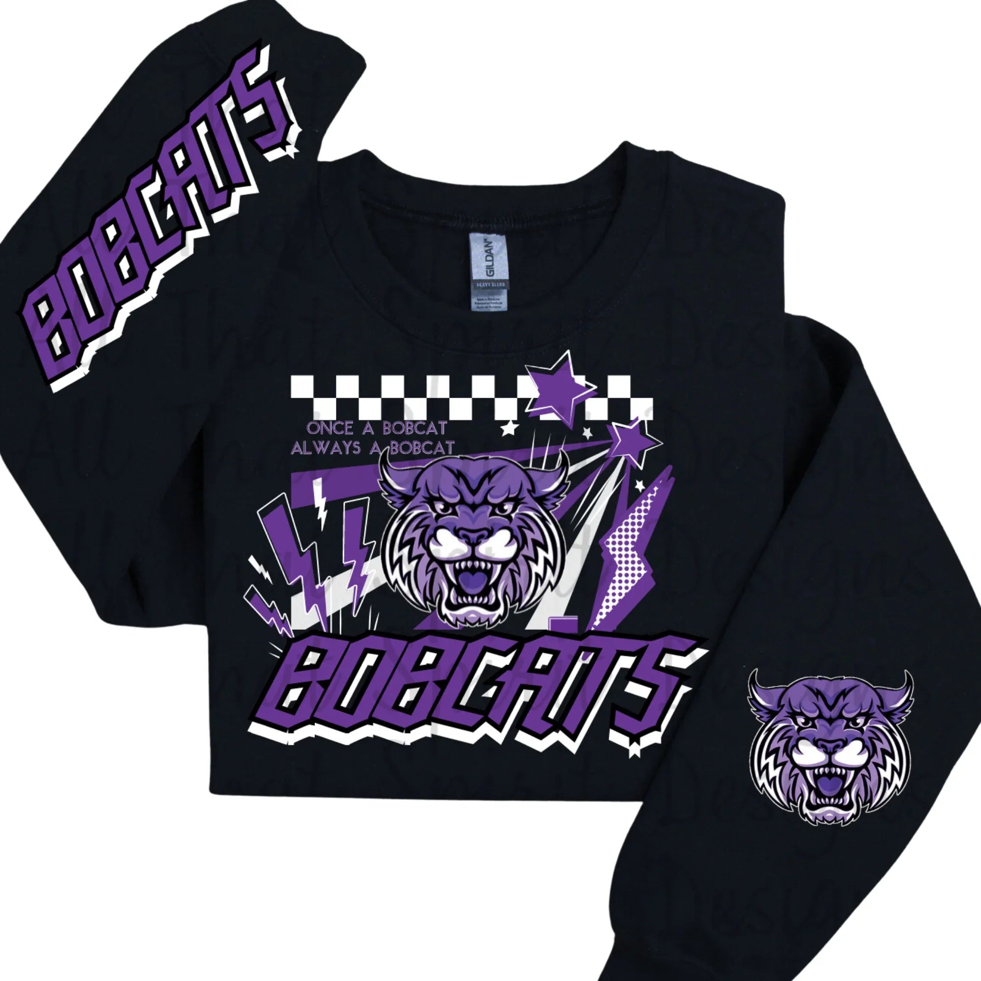 Bobcats Purple DTF Transfer - Merch Girls