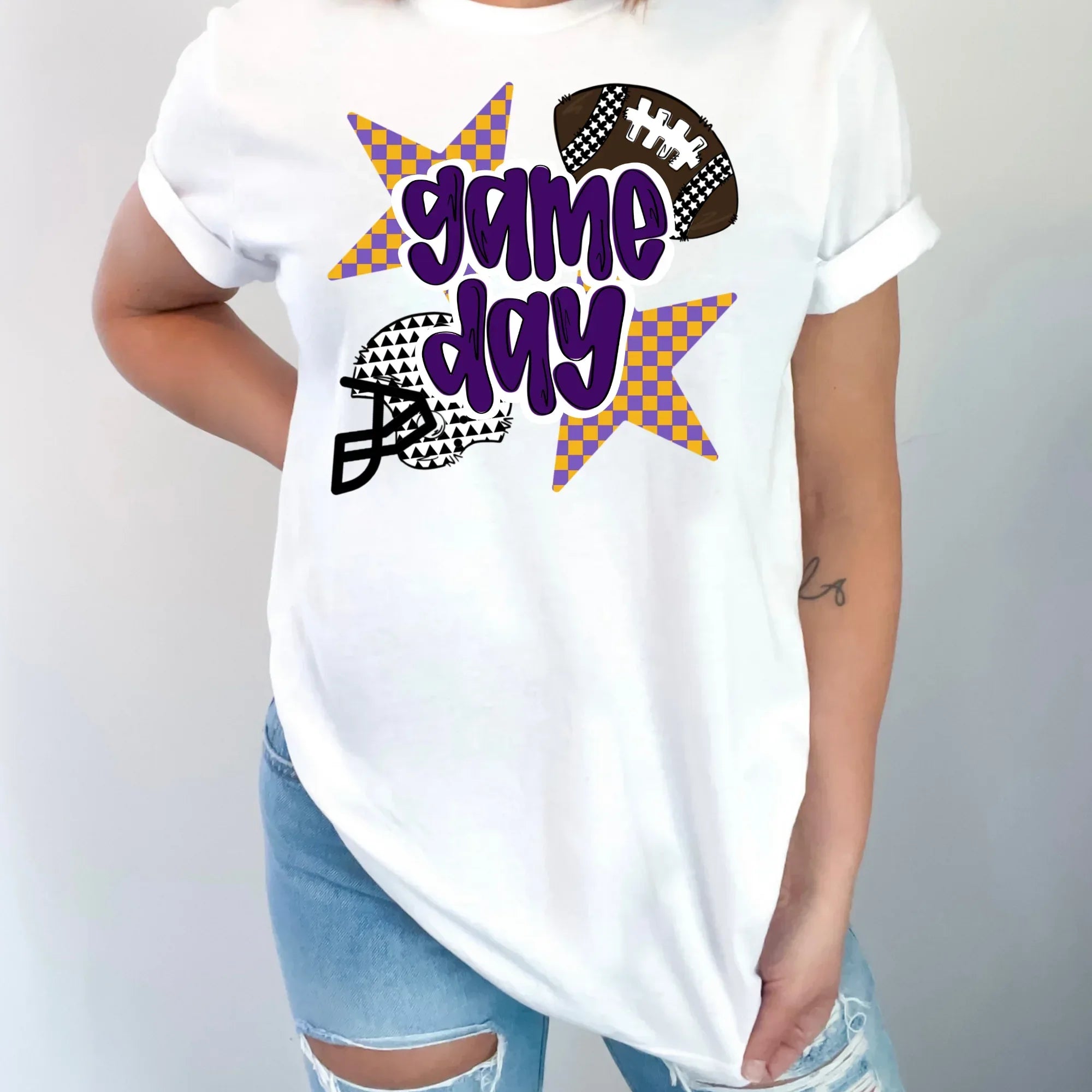 Game Day Football DTF Transfer/Completed Tee - Merch Girls