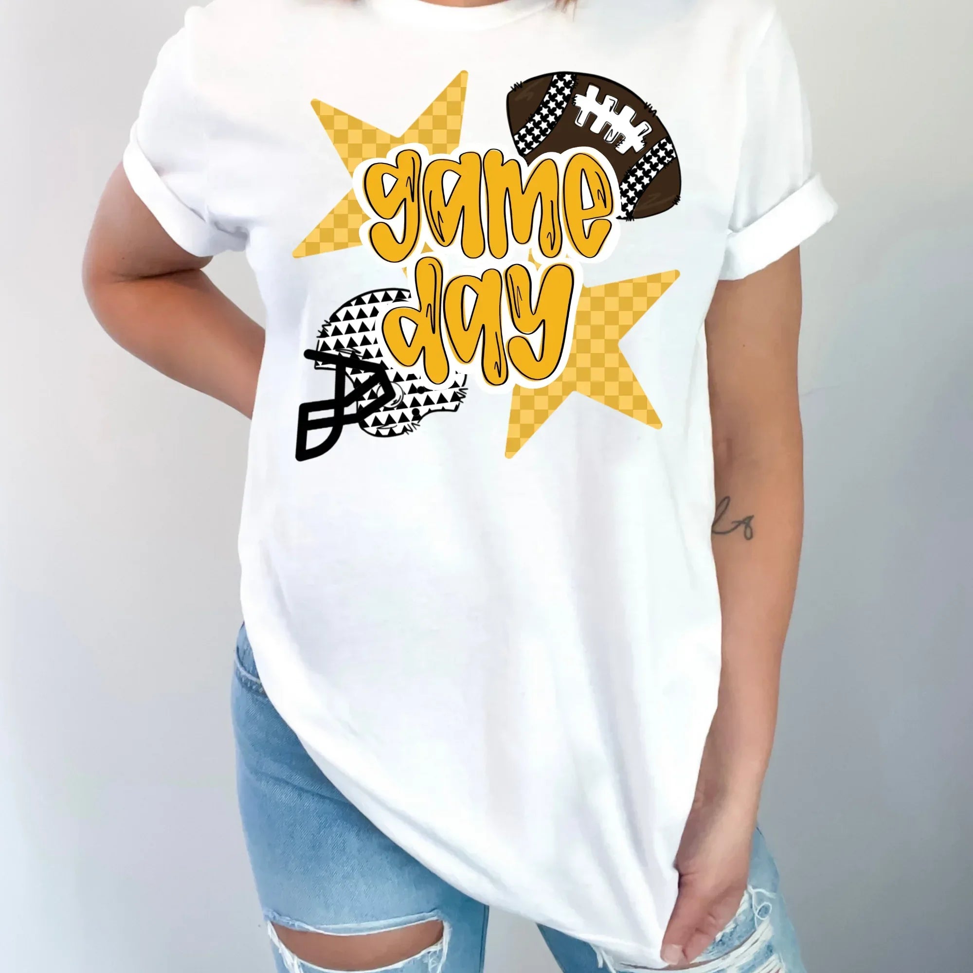 Game Day Football DTF Transfer/Completed Tee - Merch Girls