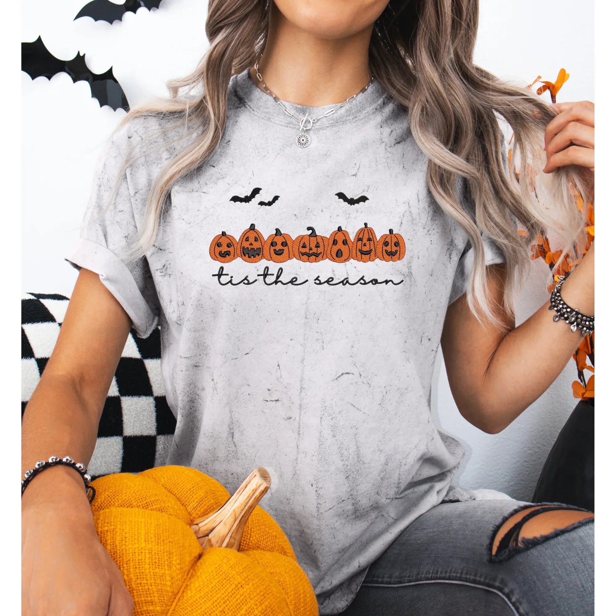 Tis the Season Embroidered Comfort Color - Merch Girls