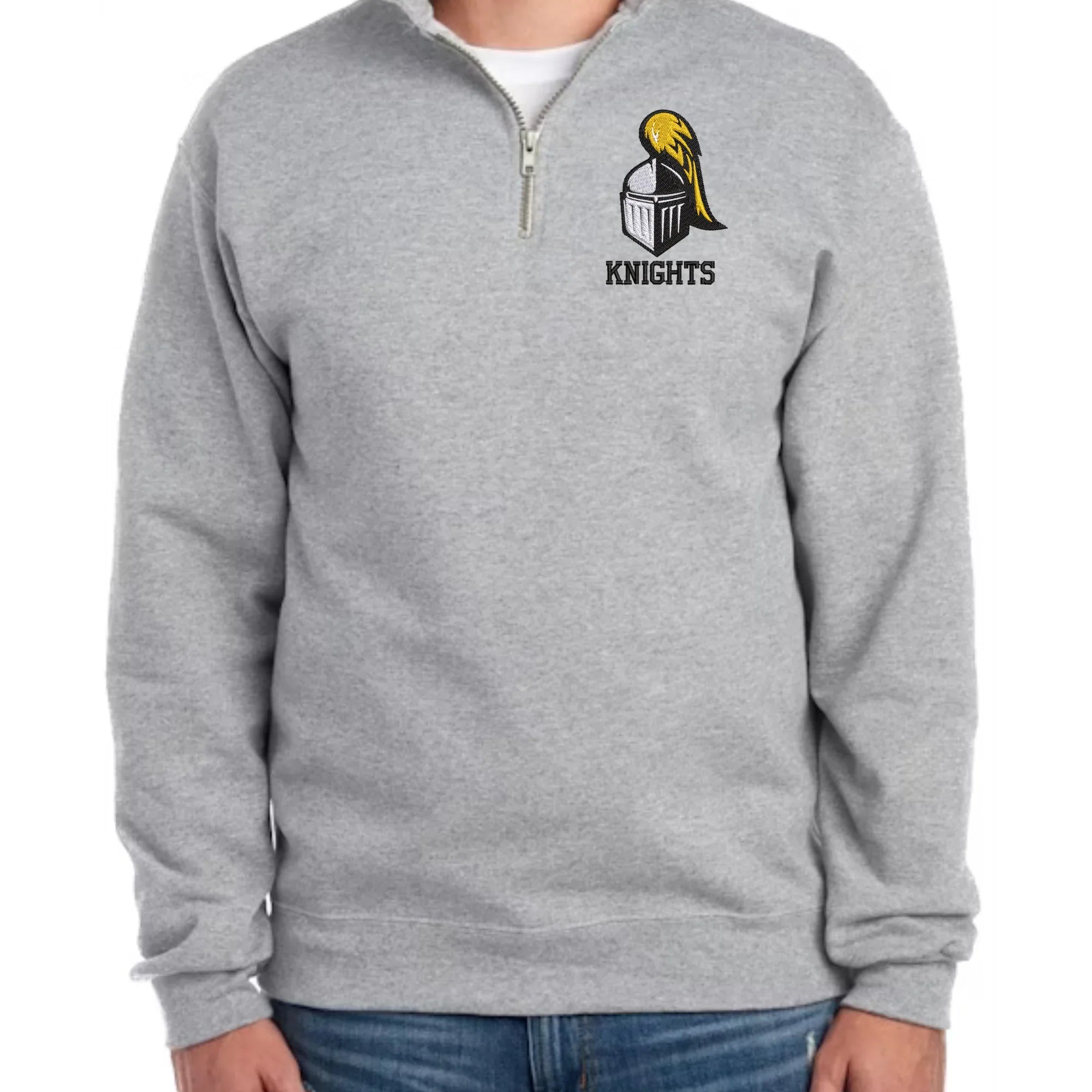 Knights Embroidered Quarter Zip Fleece Sweatshirt - Merch Girls