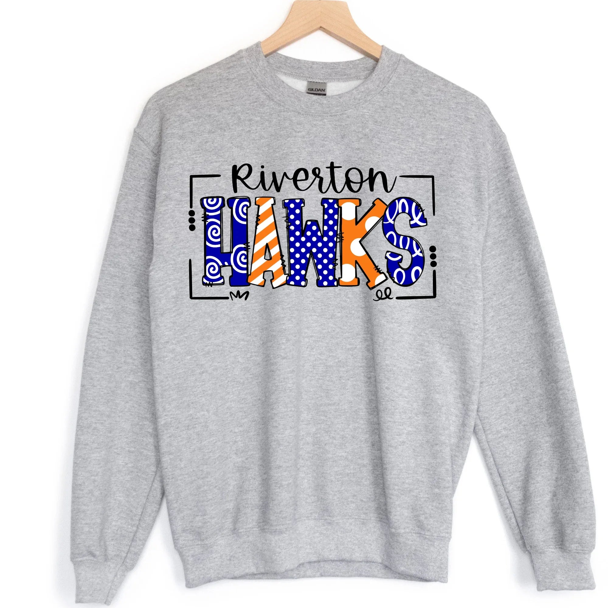 Riverton Hawks Doodle DTF Transfer - Merch Girls