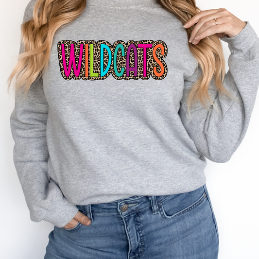 Wildcats Colorful Leopard DTF Transfer