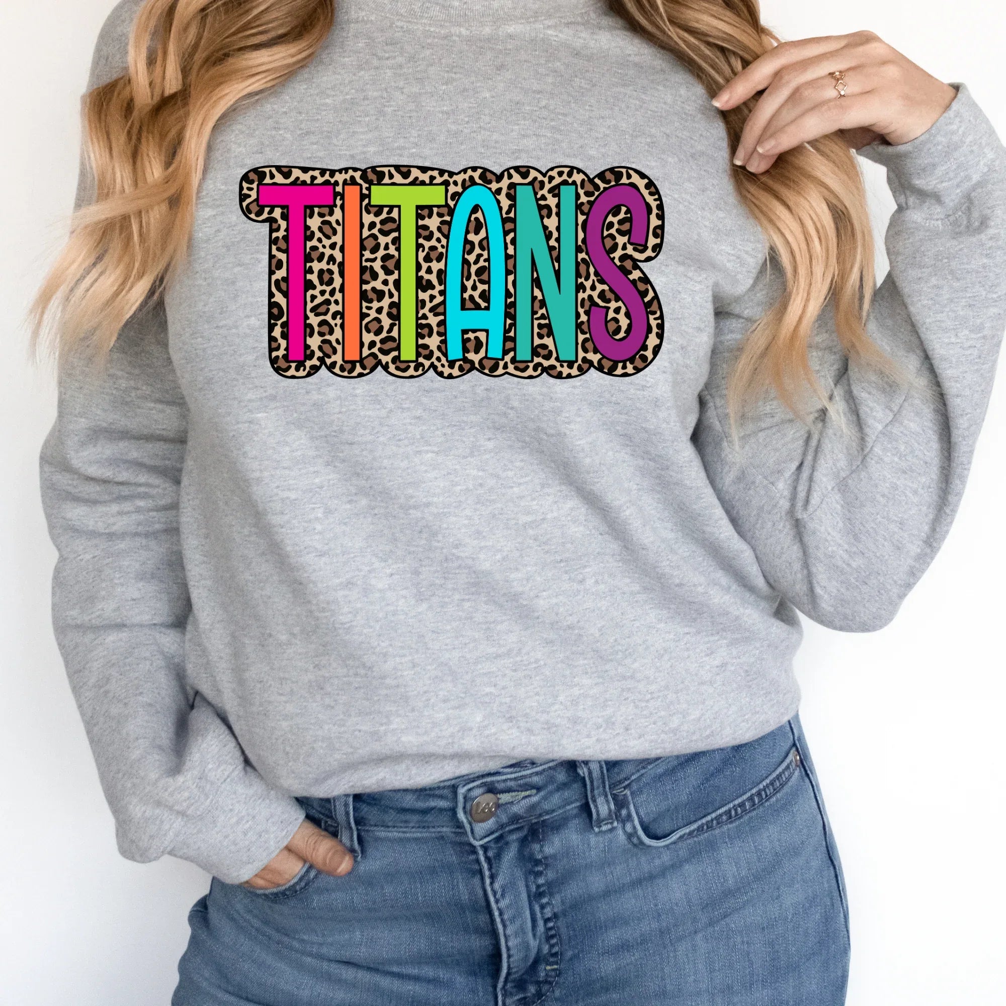 Titans Colorful Leopard DTF Transfer - Merch Girls