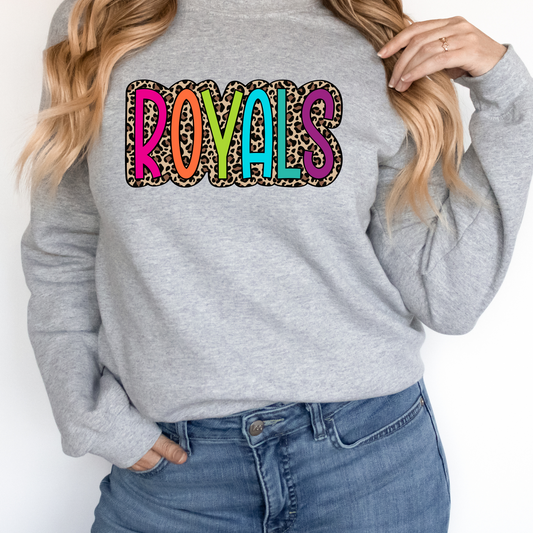 Royals Colorful Leopard DTF Transfer