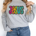 Jesus Colorful Leopard DTF Transfer - Merch Girls