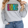 Lions Colorful Leopard DTF Transfer - Merch Girls