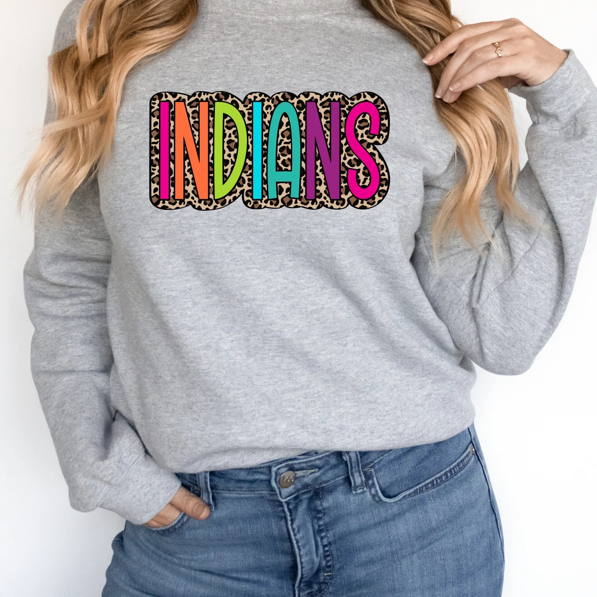 Indians Colorful Leopard DTF Transfer - Merch Girls