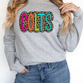 Colts Colorful Leopard DTF Transfer - Merch Girls