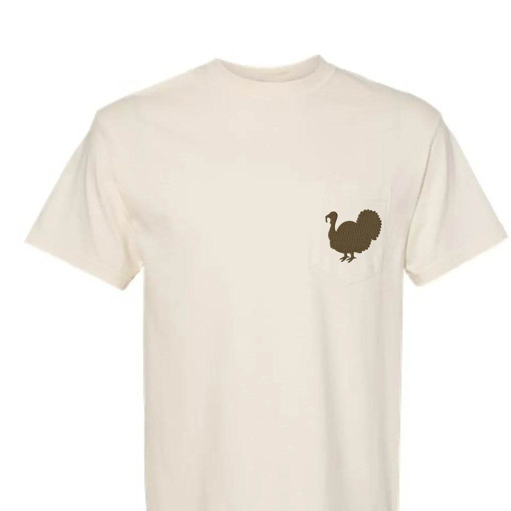 Turkey Comfort Color Embroidered Tee - Merch Girls