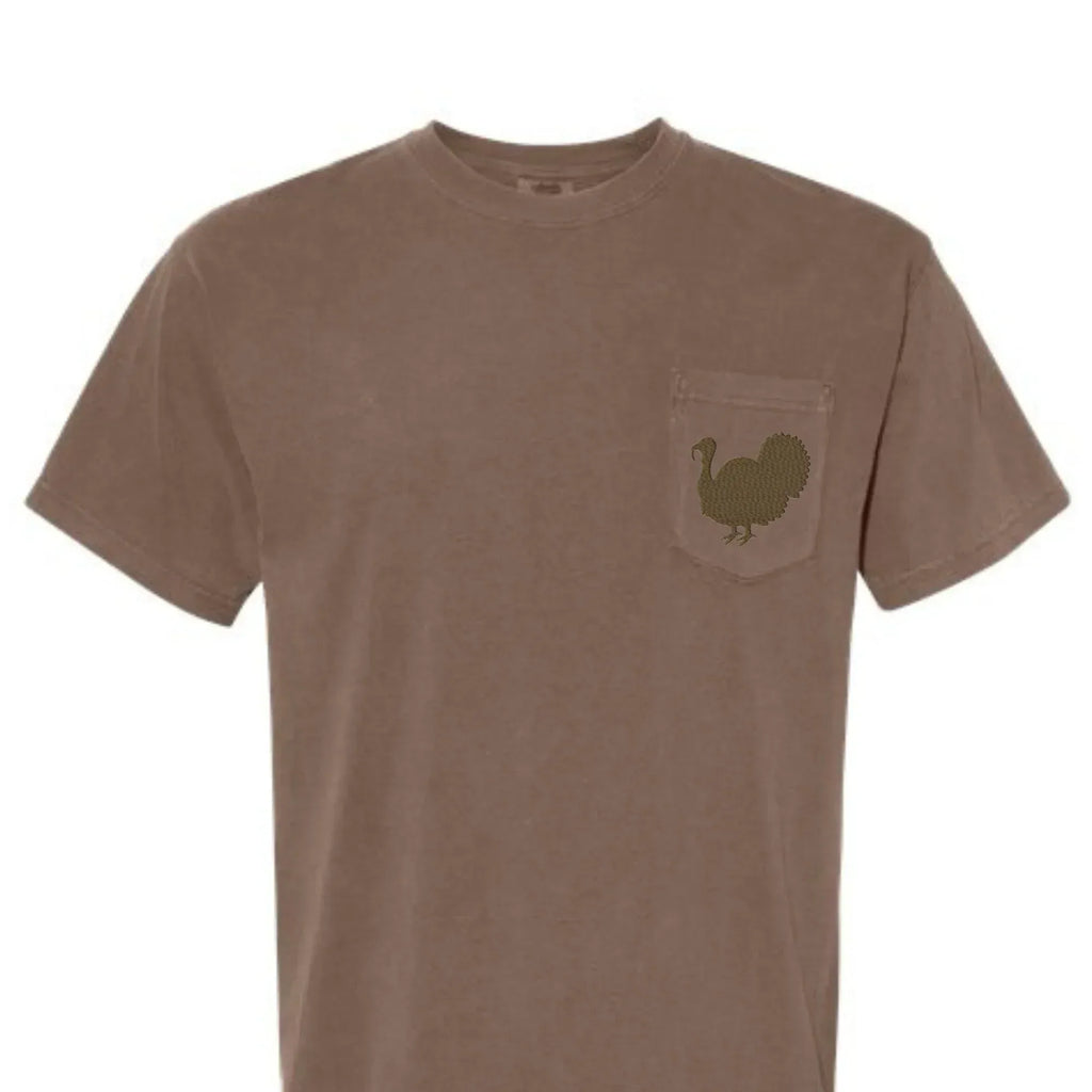 Turkey Comfort Color Embroidered Tee - Merch Girls