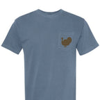 Turkey Comfort Color Embroidered Tee - Merch Girls