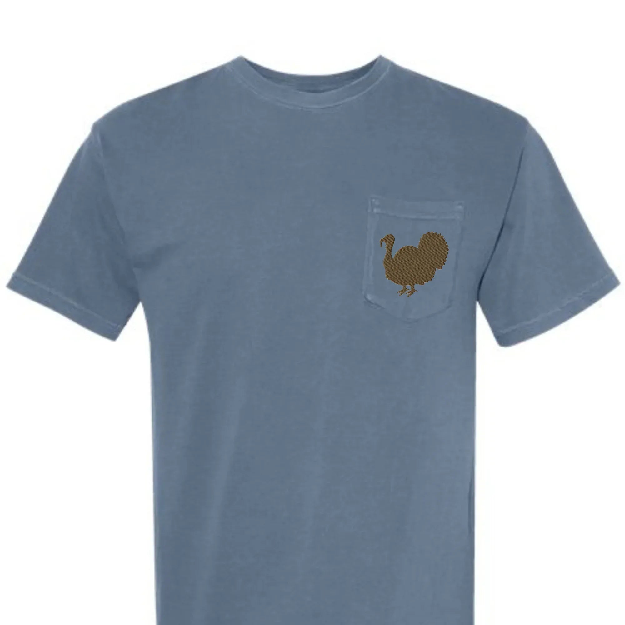Turkey Comfort Color Embroidered Tee - Merch Girls