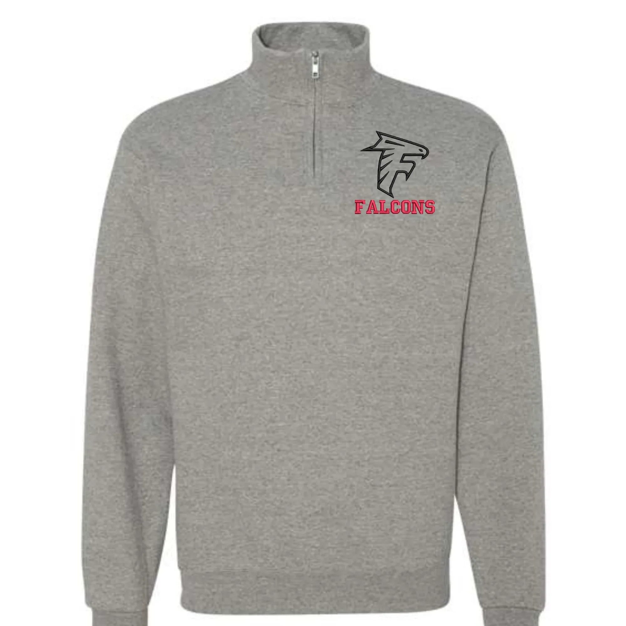 Falcons Embroidered Quarter Zip Fleece Sweatshirt - Merch Girls