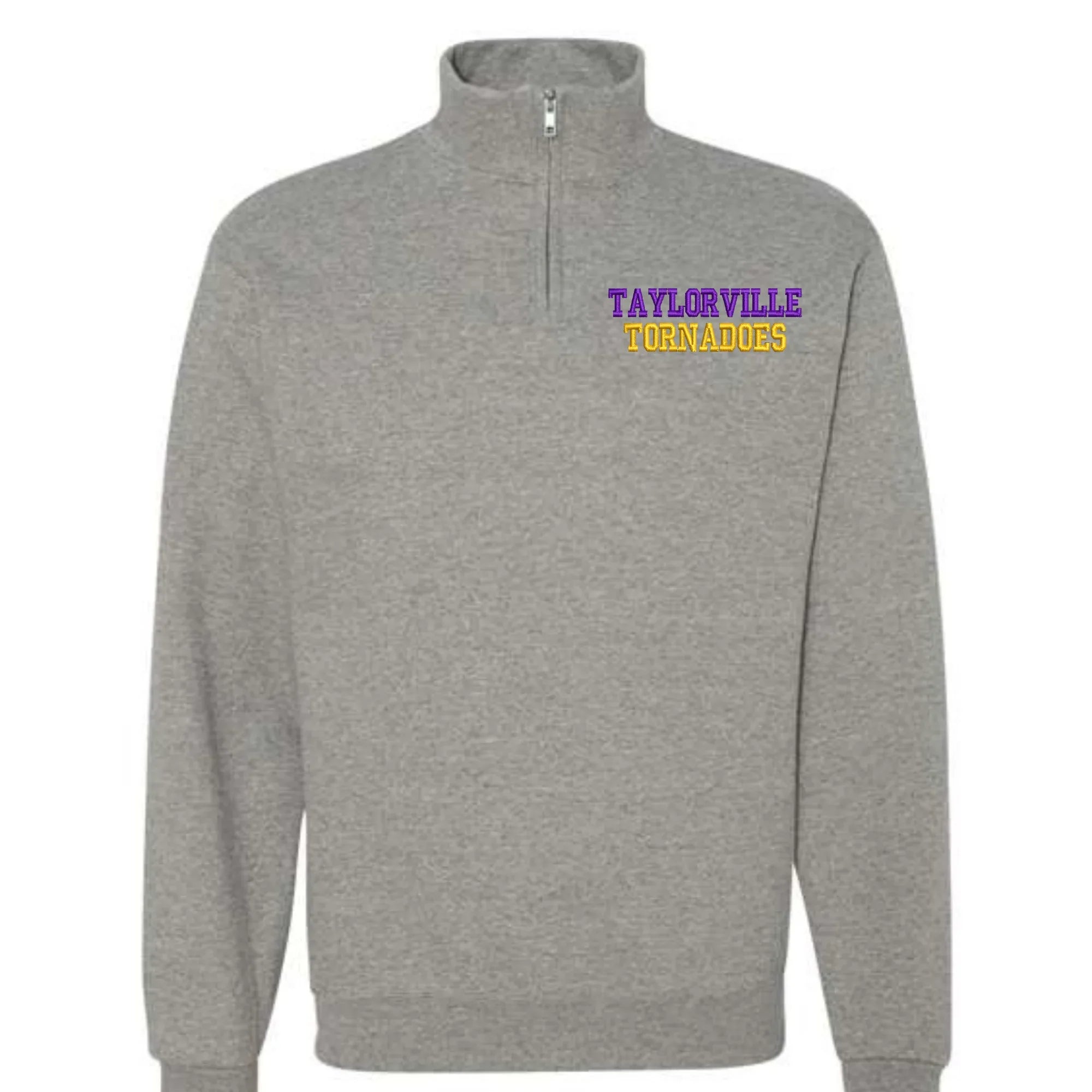 Taylorville Tornadoes Embroidered Quarter Zip Fleece Sweatshirt - Merch Girls