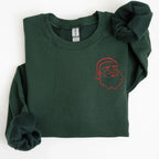 Santa Embroidered Sweatshirt | QUICK SHIP - Merch Girls