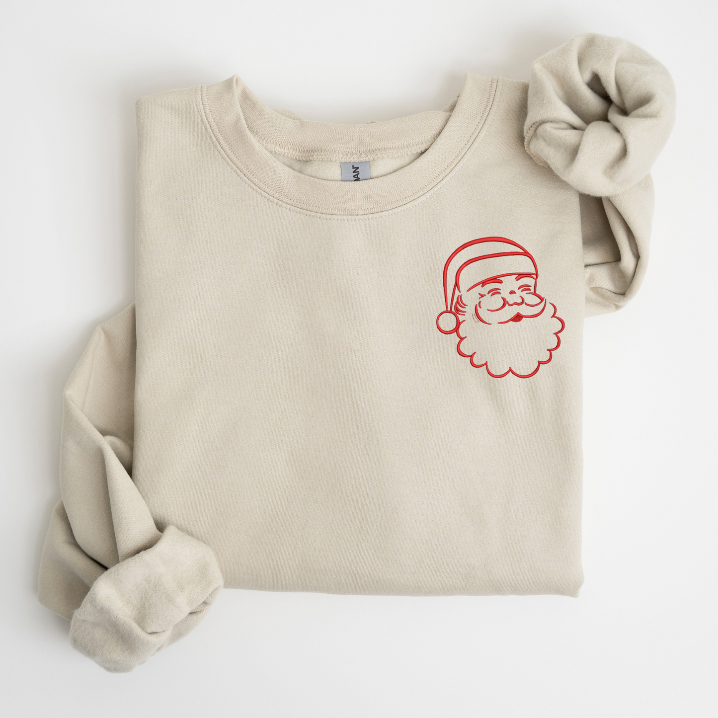 Santa Embroidered Sweatshirt