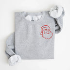 Santa Embroidered Sweatshirt | QUICK SHIP - Merch Girls