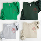 Santa Embroidered Sweatshirt | QUICK SHIP - Merch Girls