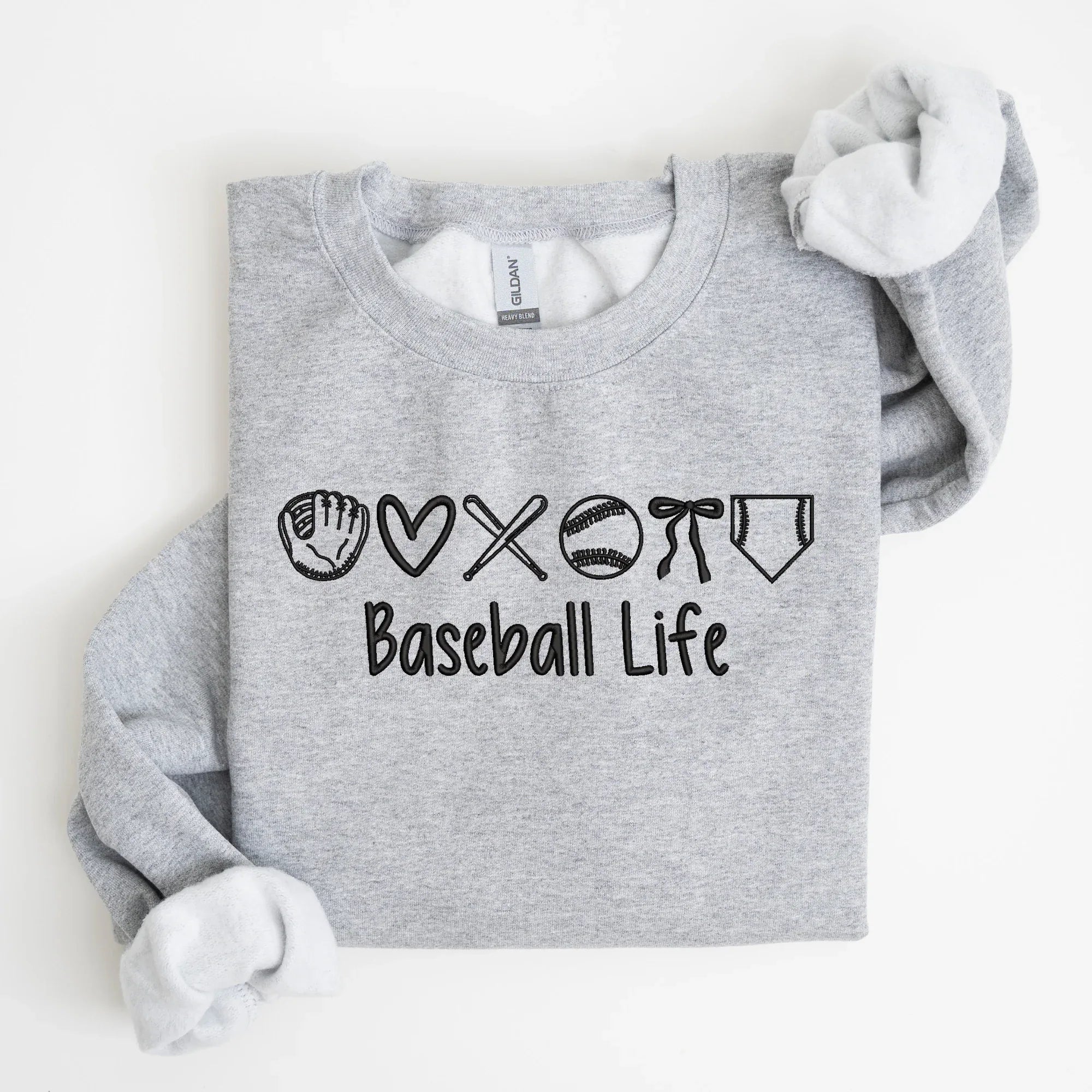 Baseball Life Embroidered Sweatshirt - QUICK SHIP - Merch Girls
