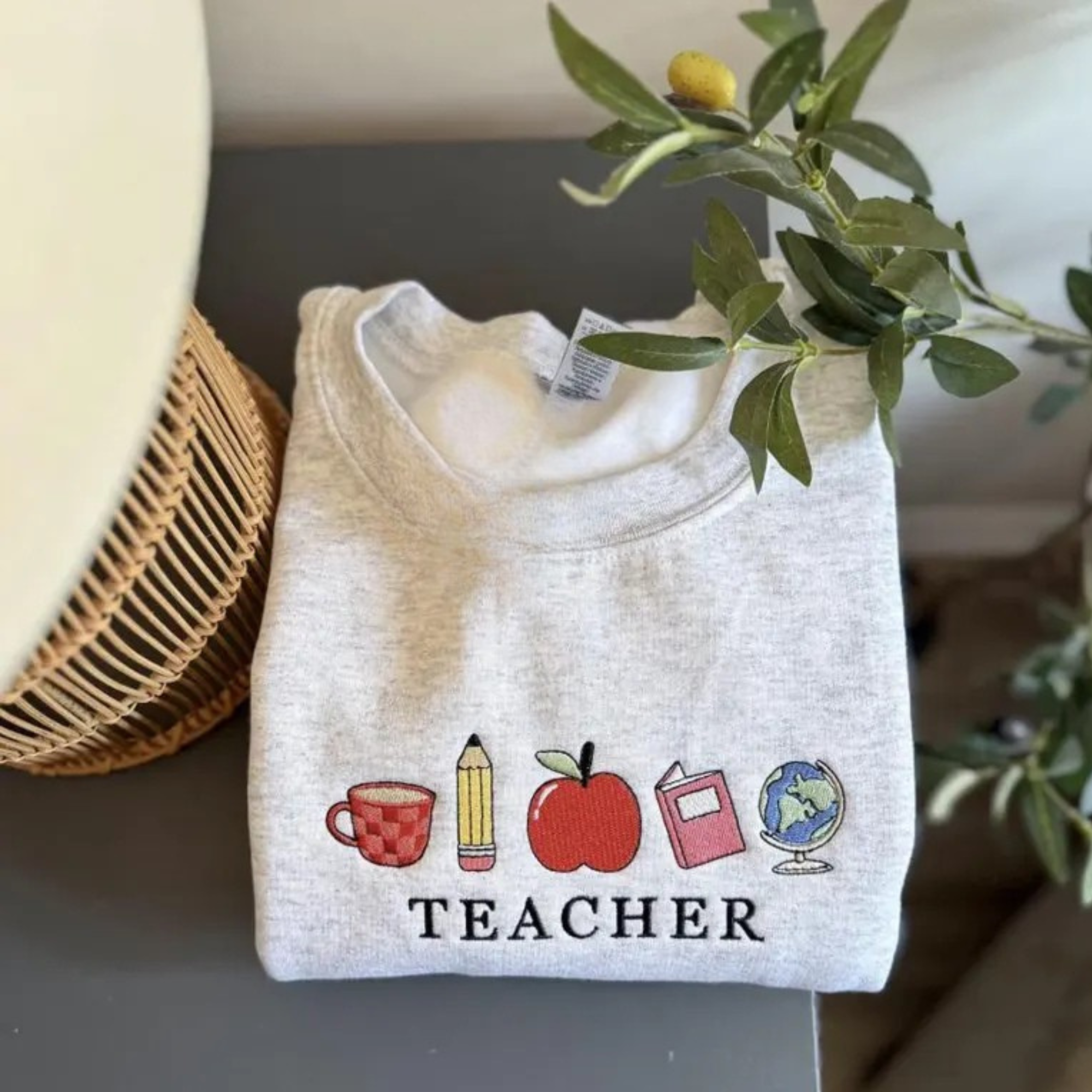 Teacher Icon Embroidered Short Sleeve Tee