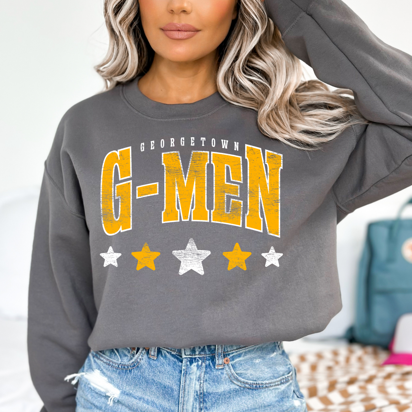 Georgetown G-Men Distressed Stars