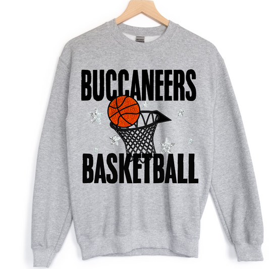 Buccaneers Basketball Black Transfer
