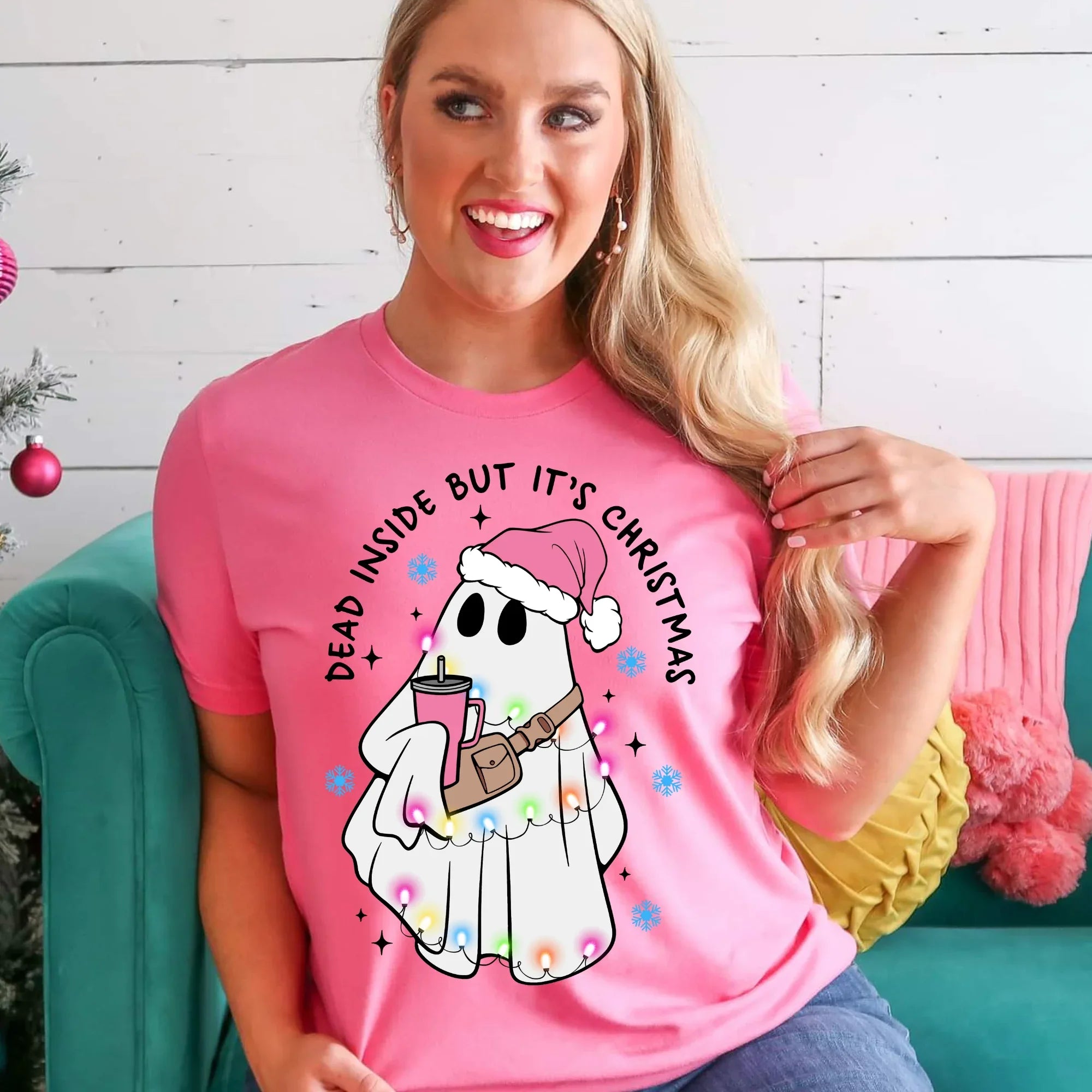 Dead Inside but its Christmas DTF Transfer - Merch Girls