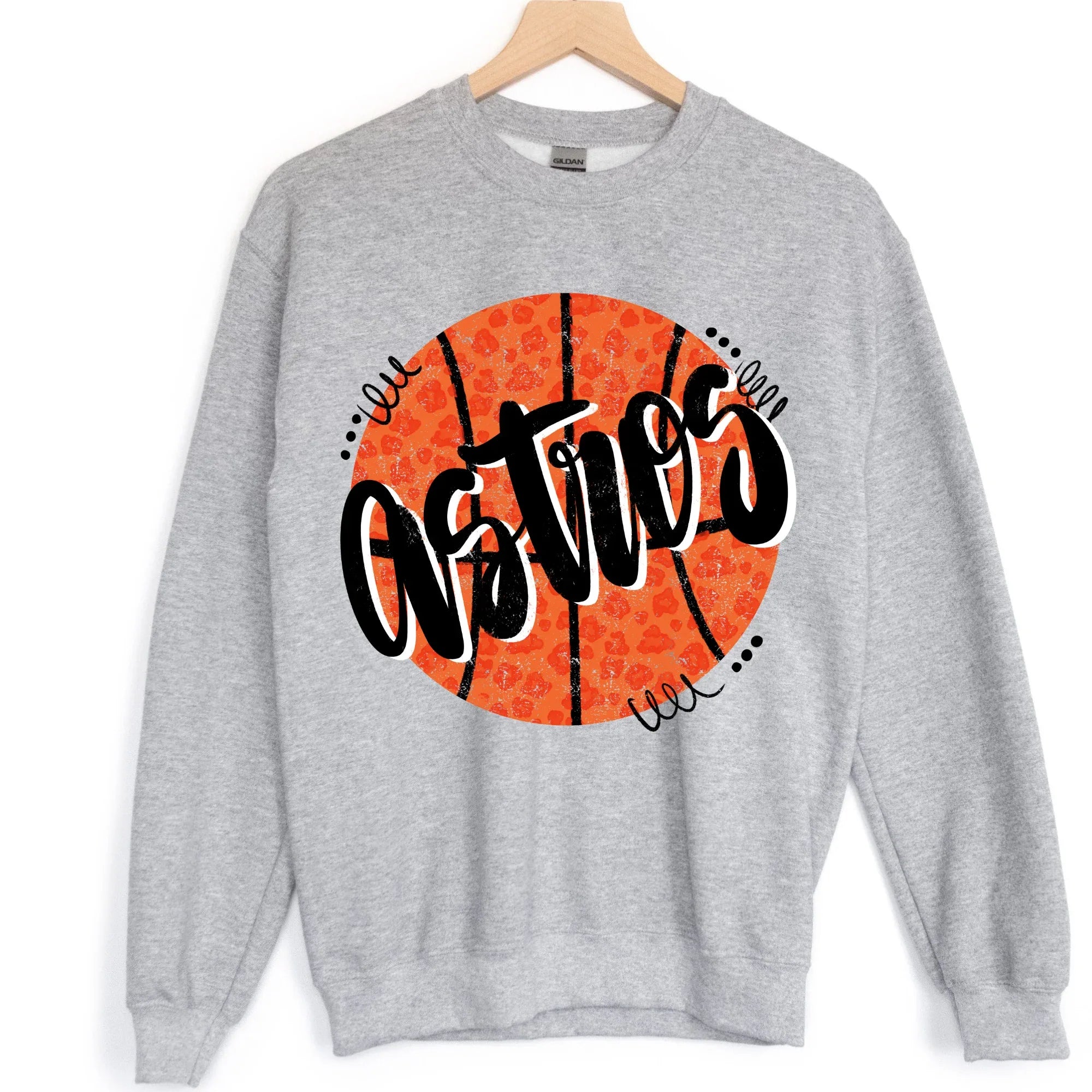 Astros Basketball Leopard DTF Transfer - Merch Girls