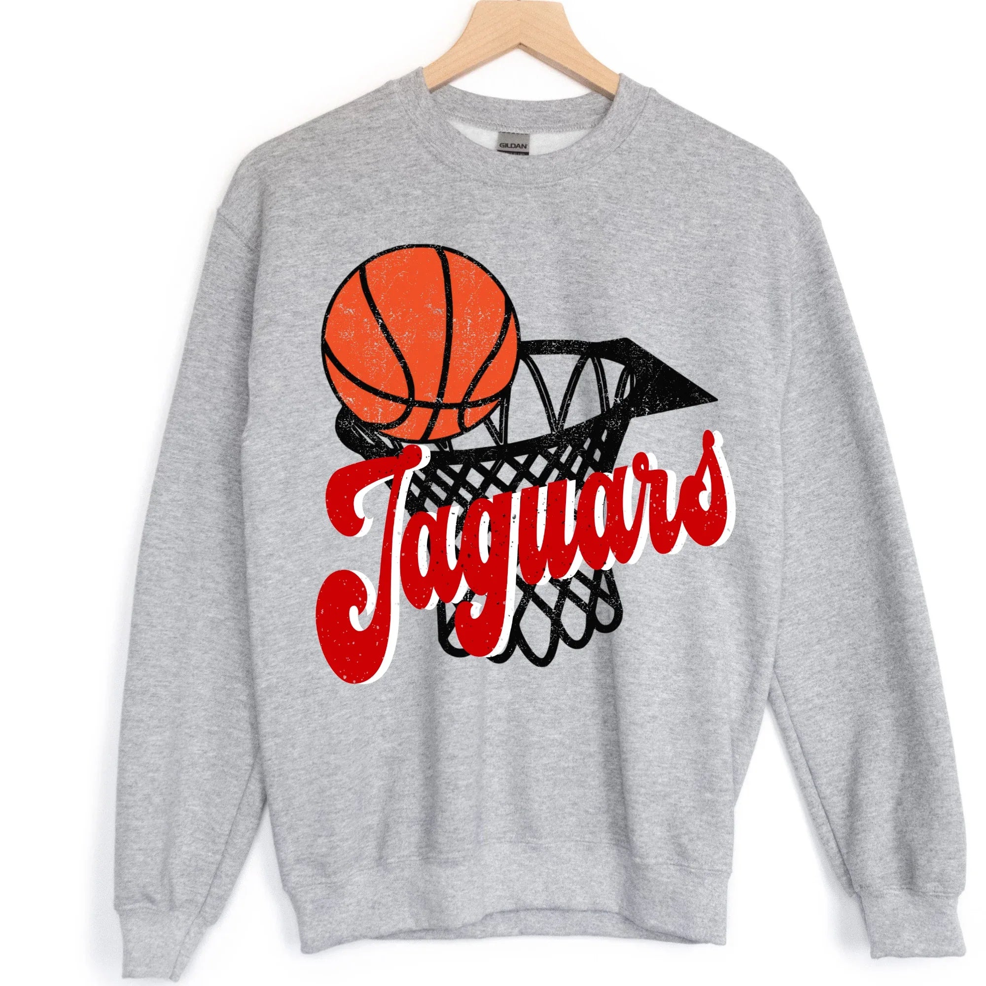Jaguars Red Basketball DTF Transfer - Merch Girls