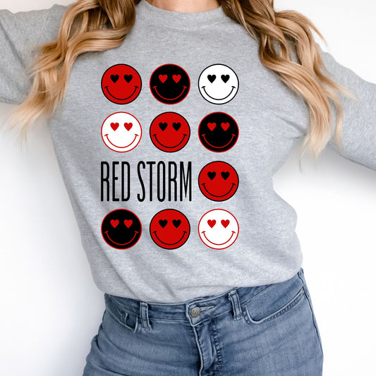 Red Storm Skinny Font Face Graphic Tee