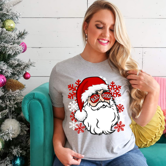 Bulldogs Red Santa DTF Transfer