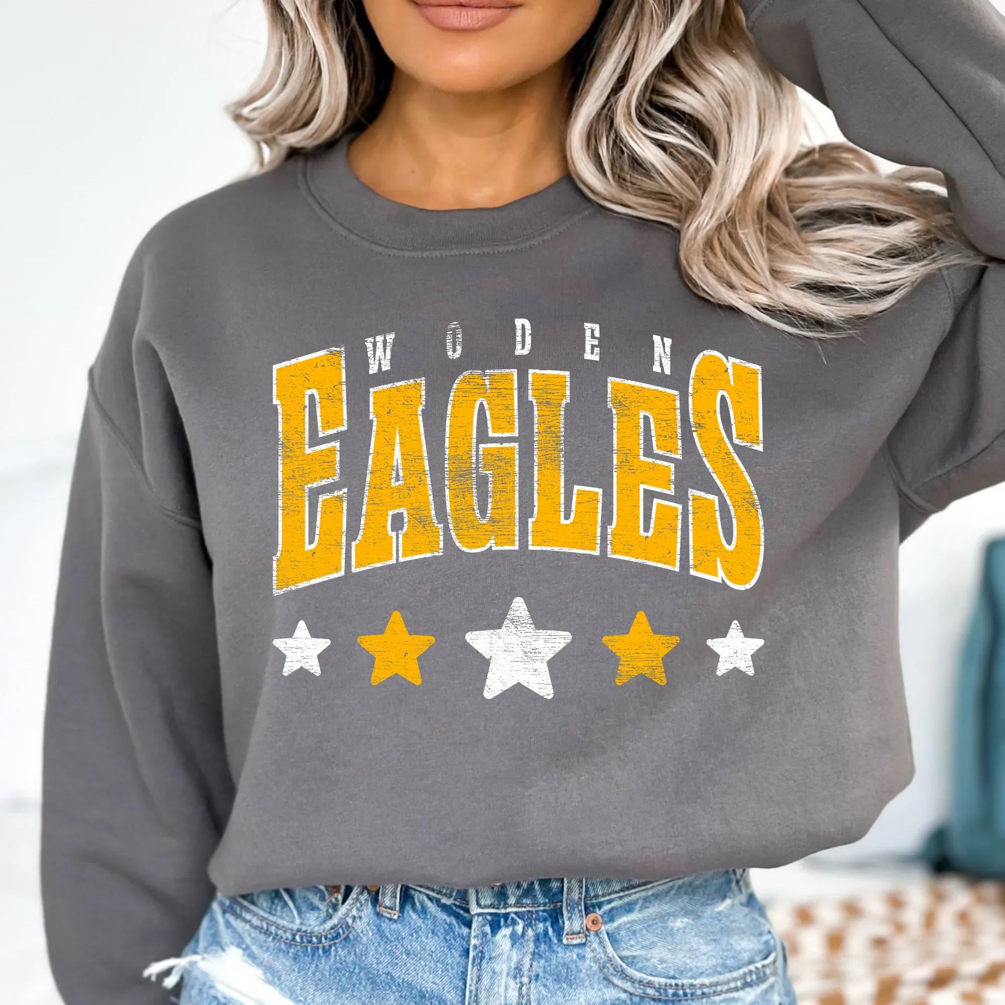 Woden Eagles Distressed Stars DTF Transfer - Merch Girls