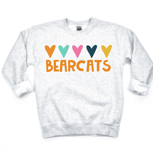 Bearcats Hearts DTF Transfer
