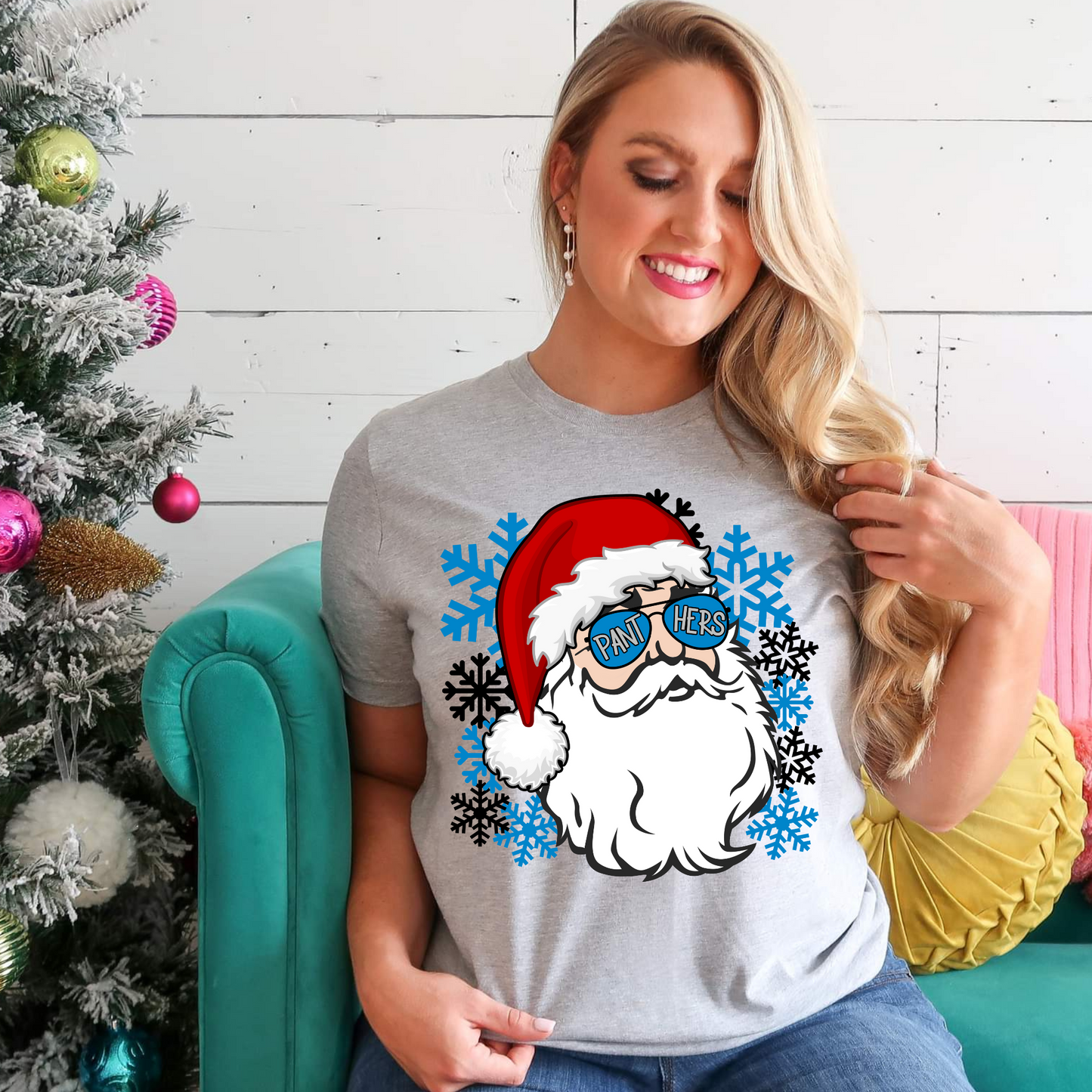 Panthers Santa DTF Transfer