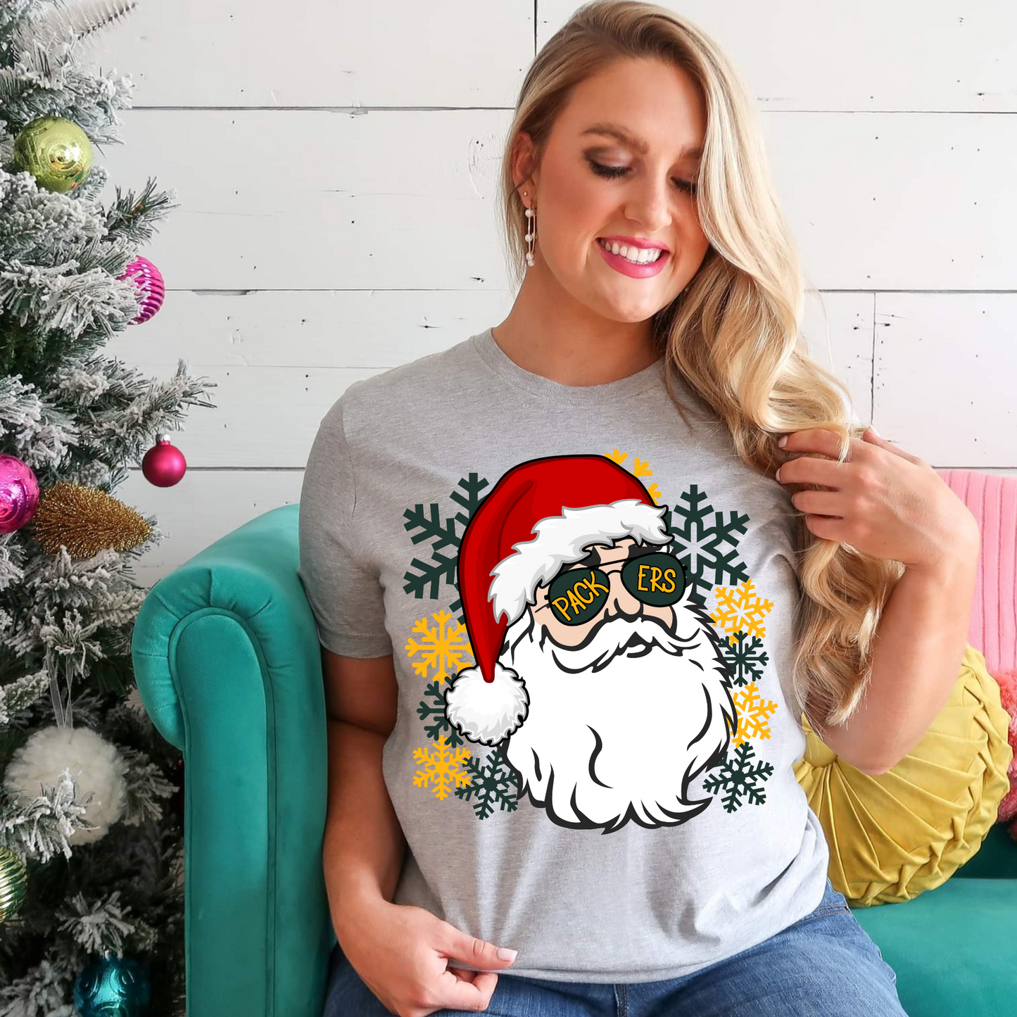 Packers Santa DTF Transfer