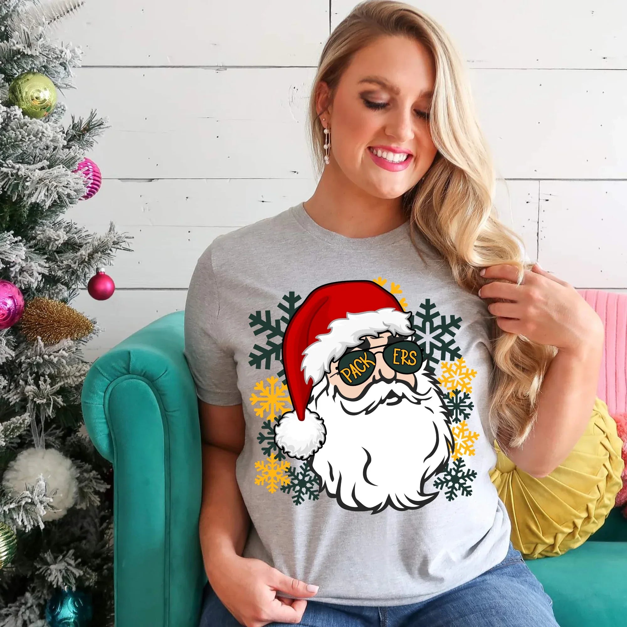 Packers Santa DTF Transfer - Merch Girls