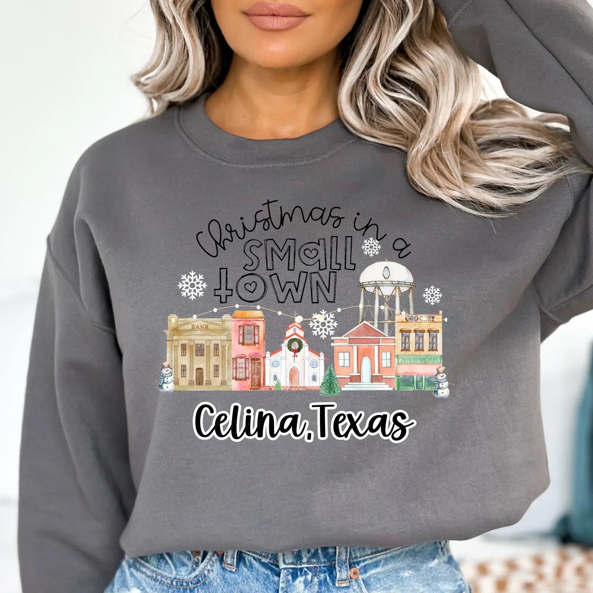 Christmas in a Small Town Celina, Texas DTF Transfers - Merch Girls