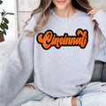 Cincinnati Retro Shadow Distressed DTF Transfer - Merch Girls
