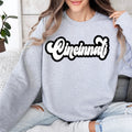 Cincinnati Retro Shadow Distressed DTF Transfer - Merch Girls